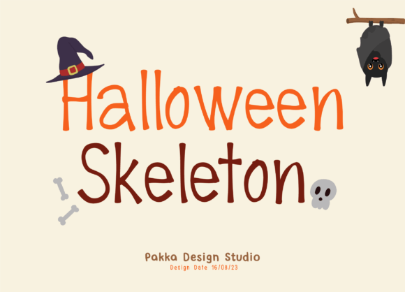 Halloween Skeleton: The Quirky Display Font for Creators